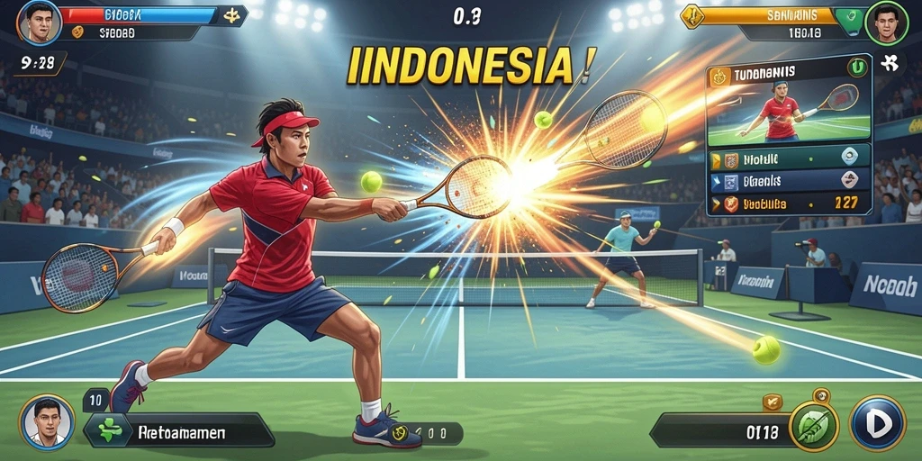 Screenshot menunjukkan karakter utama dalam aksi seru.